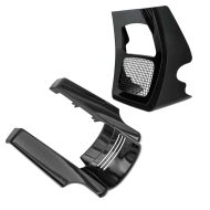 Sett: bakskjermforlenger egnet for Harley Davidson Touring 14-24 + frontspoiler oljekjølerdeksel OV2