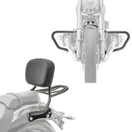 Sett: crashbar egnet for BMW R 18 / Classic 20-24 + sissy bar + bagasjehylle