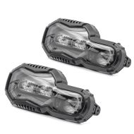 2x LED-frontlykter egnet for BMW F 650 GS 08-12 hovedlykter med ECE Lumitecs QL6 sparesett