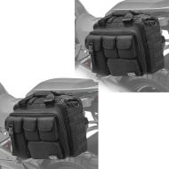 2x motorsykkel salveske Craftride Dark Gear 16L sideveske svart sparesett