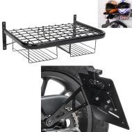 Sett: Motorsykkel garderobe XGP WH6 sw med sideskiltholder som passer for Chopper Cruiser Retro Universal Craftride LH5