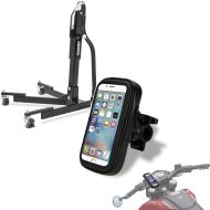 Sett: Sentralstativ uten adapterplate sw Power-Evo med motorsykkel smarttelefonholder SH10 opp til 6,3" tommer egnet for styre