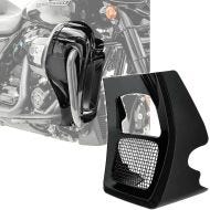 Sett: benskjold egnet for Harley Davidson Touring-modeller 17-24 Craftride ventilert svart + frontspoiler egnet for Harley Davidson oljekjølerdeksel Craftride OV2 svart