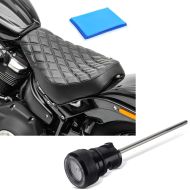 Sett: Solo sete gel egnet for Harley Davidson Softail Street Bob / Standard 19-24 seter DS4 + peilepinne, oljenivå og oljetemperatur for egnet for Harley Davidson Craftride OT2 svart/hvit
