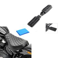 Sett: Førerfotstøtter egnet for Harley Davidson Softail 18-24 Craftride ST9 svart + Solo sete gel egnet for Harley Davidson Softail Street Bob / Standard 18-24 sete DS4