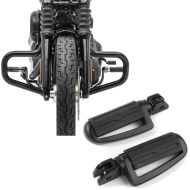 Sett: Crash bar Bart egnet for Harley Davidson Softail Street Bob / Standard 18-24 Craftride svart + førerfotstøtter egnet for Harley Davidson Softail 18-24 Craftride ST4 svart