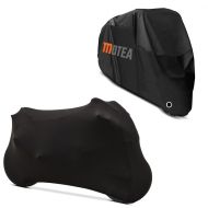 Sett: Motorsykkeltrekk Indoor ML Stretch Garage i sort Craftride med motorsykkelpresenning BC1 XXL-trekk i sort