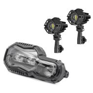 LED ekstra lyskastersett + LED hovedlys egnet for BMW F 800 GS 08-17 QL6