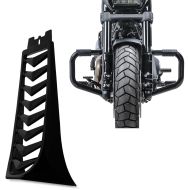 Sett: Frontspoiler egnet for Harley Davidson Softail Fat Bob / 114 18-24 Radiatordeksel Craftride CV6 matt svart + Crash bar Moustache II egnet for Harley Davidson Softail Fat Bob 114 18-24 svart