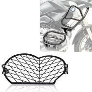 Frontlyktgitter + kollisjonsstang sett egnet for BMW R 1200 GS 08-12 over og under