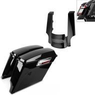Sett: Sidekasse sett egnet for Harley Davidson Touring 94-13 Craftride Stretched 35Ltr i svart + bakskjermforlengelse egnet for Harley Davidson Touring 09-13 Craftride KV1 svart