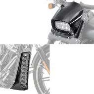 Sett: Frontspoiler egnet for Harley Davidson Softail Fat Bob / 114 18-24 Radiatordeksel Craftride CV4 + frontlykt frontmaske egnet for Harley Davidson Softail Fat Bob 114 18-24 Flueskjerm Craftride svart