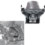 Sett: seteveske beskyttelsesstang egnet for Harley Davidson Sport Glide 18-24 koffertbeskyttelsesstang Craftride TG7 svart + frontrute egnet for Harley Davidson Sport Glide 18-24 Craftride L frontrute røykgrå
