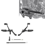 Sett: Motorsykkel fremre fotstøttesystem egnet for Harley Davidson Sportster 14-20 Craftride i svart + crashbar egnet for Harley Davidson Sportster 04-20 motorbeskyttelsesstang Craftride SC13