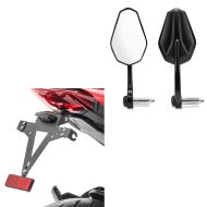 Nummerskiltholder egnet for Ducati Monster 937 21-24 + styrespeil