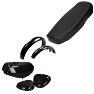 Sett: front/bak skjerm + sete komplett sete egnet for Simson S50 S51 S70