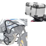 Toppdeksel i aluminium + 2x crashbars XL egnet for BMW F 850 GS / F 750 GS 18-23