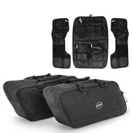 Sett: salveskelokk og toppveskelokkorganisator egnet for Harley Davidson Touring 14-24 Craftride + veske innervesker egnet for Harley Davidson Touring 94-24 Craftride BG1 par