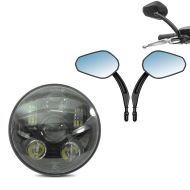 LED hovedlykt 5,75 tommer hovedlykt + speil med E-merke