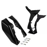 Sett: Varme vindavviser egnet for Harley Davidson Street Glide Special 15-23 frontrute Craftride WA3 svart + vindavviser kåpe WK1 egnet for Harley Davidson Road Glide 17-23 bug spoiler Craftride svart