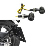 Sideskiltholder + LED-indikator BL18 med E-merke tonet foran og bak