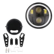 LED hovedlyshus SG 5 75" + LED hovedlys 5,75 tommer Craftride svart