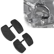 Sett: Løpebrett sett sjåfør og passasjer egnet for chopper / tilpasset sykkel Craftride FB1 svart CB54196 + salveske beskyttelsesstang egnet for Harley Davidson Sport Glide 18-24 koffertbeskyttelsesstang Craftride TG7 svart