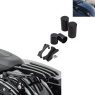 Sett: bagasjehylle og monteringssett egnet for Harley Davidson Touring 14-24 Craftride XB svart + deksler 4-punkts dockingsett egnet for Harley Davidson Touring 09-24 monteringssett deksel Craftride CK1 svart