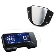 Frontrute i aluminium som passer for Honda CB 650 R 19-24 Airad CW14 + beskyttelsesfilm for hastighetsmålerskjerm