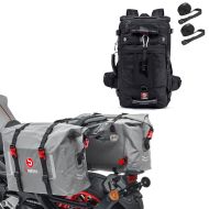 Ryggsekk som passer til BMW R 1200 GS / Adventure inkl. spennstropper HK2 + salvesker vanntette 2x30L