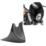 Sett: Frontspoiler egnet for Harley Davidson Sportster 04-20 motorspoiler Craftride CP6 svart + frontlys frontmaske egnet for Harley Davidson Sportster 883 R Roadster 02-15 svart Craftride