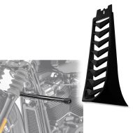 Sett: Frontspoiler egnet for Harley Davidson Sport Glide 18-24 Radiatordeksel Craftride CV6 matt svart + Crash bar egnet for Harley Davidson Sport Glide 18-24 Motorvakt Craftride SC14