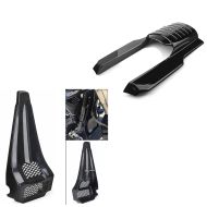 Sett: Frontspoiler egnet for Harley Davidson Electra Glide Classic 97-13 Radiatordeksel Craftride BH1 blank svart + bakskjermforlenger egnet for Harley Davidson Electra Glide Standard 96-08 Craftride