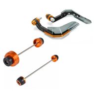Forgaffel og svingarm aksel kollisjonspute egnet for KTM 1290 Super Duke GT 16-24 + håndbeskyttere