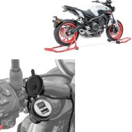 Reparasjonsstativ sett foran bak rød + 12V USB-kontakt egnet for Kawasaki Ninja 650 / 400 / 300 / 125 US3