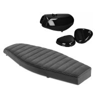 Flatbenksete VS1 Craftride egnet for Simson S51 / S50 / S70 + tank / bensintank med svart sidedeksel