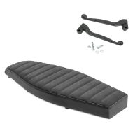 Flatbenksete VS1 Craftride egnet for Simson S51 / S50 / S70 + bremsespak og clutchspak svart
