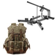 Sett: Dekkskifter egnet for M.Dekk 12-21" MD4 ConStands med ryggsekk Canvas RG8 Vintage 20Ltr grønn
