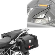 Sett: Motorsykkel-setevesker vanntett RB25 med rullelukking Bagtecs med salveskeholder universal sw