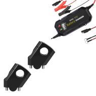 Sett: Styrestige 40mm aluminium egnet for styre med Ø 22mm 7/8" sw Tourtecs med motorsykkel batterilader BC2 1500mA