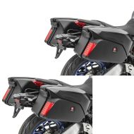Sett med 2x motorsykkelkofferter + sidevesker til bagasjeholder Universal Bagtecs PX74 matt svart