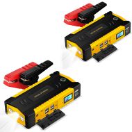Sett med 2x batteriforsterker Lumitecs SK3 strømbanklader egnet for starthjelp 12V 3-6A