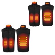 Sett med 2x oppvarmet vest str L HW1 USB varmevest termisk vattert vest