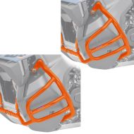 Sett med 2x crashbars egnet for KTM Adventure 890 / R 21-22 Motoguard crashbars oransje CLM