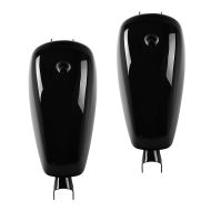 Sett med 2x Peanut Tank 2,5 Gal egnet for Harley Davidson Sportster 07-20 drivstofftank Craftride PT2 svart