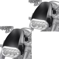 Sett med 2x frontlys frontmaske egnet for Harley Davidson Sportster S 1250 21-24 Fly Screen Craftride svart