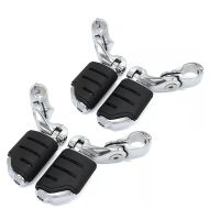 Sett med 2x motorsykkel crash bars fotstøtter med holder FR5 Craftride krom