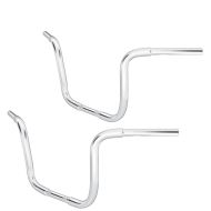 Sett med 2x styre Ape Hanger Fat Custom 1-1/4" høyde 14" passer for Harley Davidson fra Craftride krom