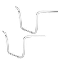 Sett med 2x styre Ape Hanger Fat Custom 1-1/4" høyde 16" passer for Harley Davidson fra Craftride krom