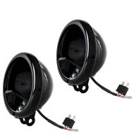 Sett med 2x LED frontlyshussett 5,75" egnet for Harley Davidson Craftride HG2 lampeholder svart